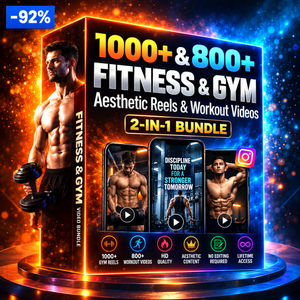 Reels Bundle– 2-in-1,  1000+ & 800+ Fitness & Gym